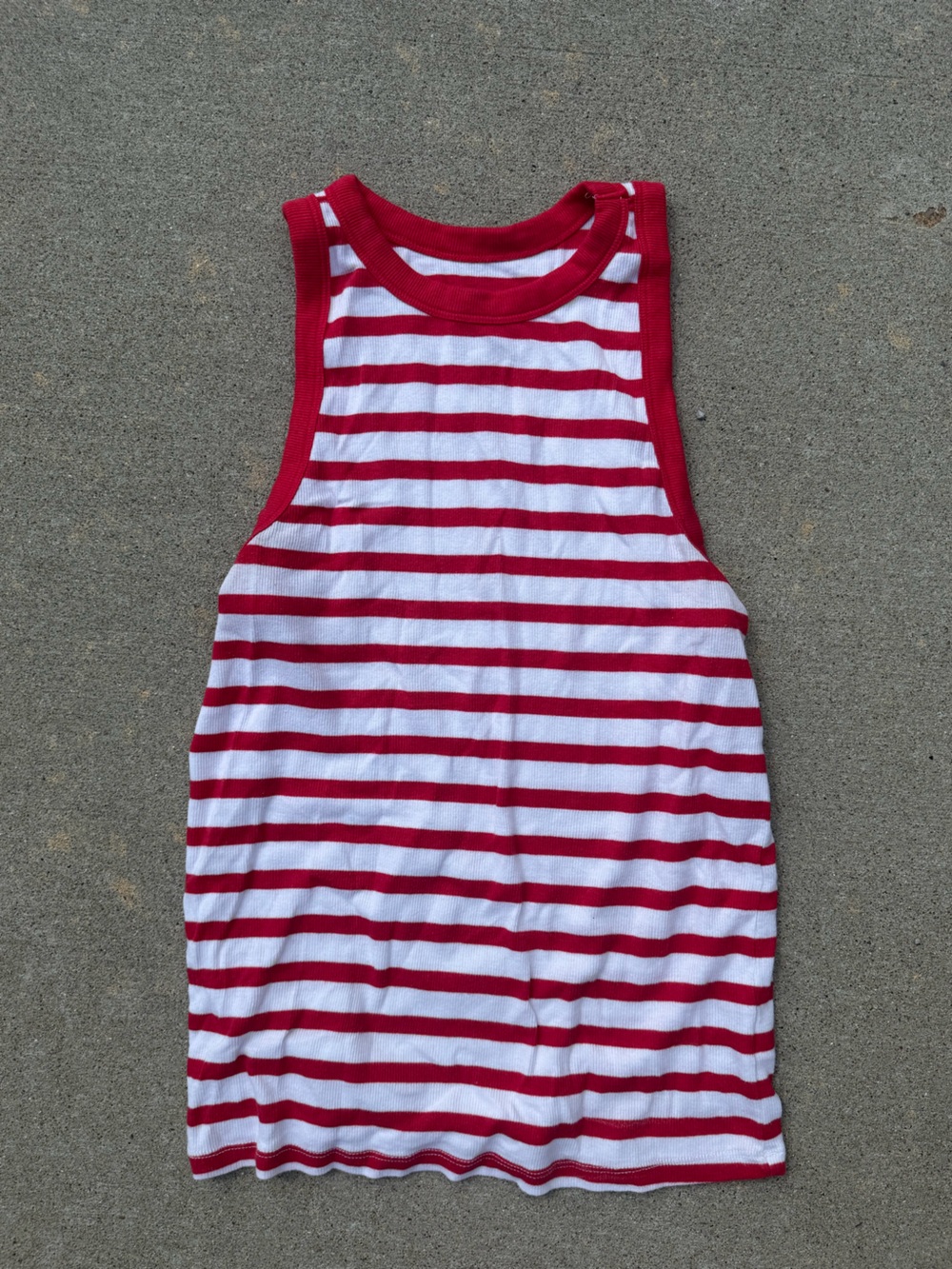 Red and White Striped Tank